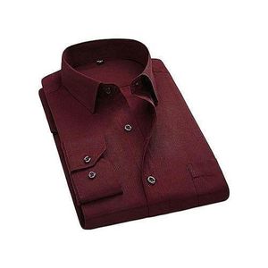 Mens Long Sleeved Shirt - Maroon