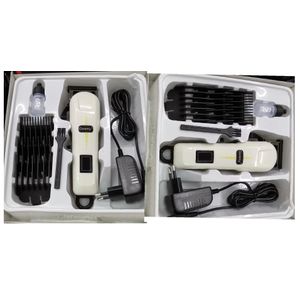 Geemy 2 Rechargeable Saloon Hair Clipper Beard Shaver Hair Trimmer Shaving Machine - White