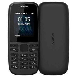 Nokia 105 -1.8'' Dual Sim, FM Radio, Torch light, 800MAH Battery - Black
