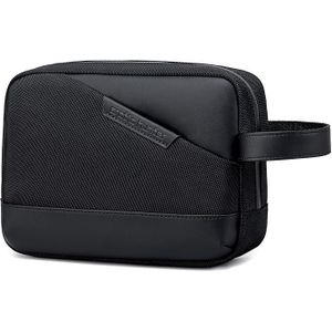 Arctic Hunter Travel Pouch Bag for Men Shaving Kits Bag A5 Size Water-Resistant Toiletry Bag with Multiple-Pocket Storage Bag Handbag for Passport Wallets Cash Card Mobile, Black