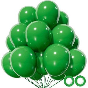 100-Piece Set of 12 inch Dark Green BalloonsB