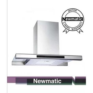 Newmatic 90cm Island Chimney Hood H92.9S, Touch Control Panel – Silver