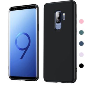 Samsung Galaxy-S9-Plus Case: Galaxy S9 Plus Phone Case Full-Body Soft Liquid Silicone Shockproof, Slim & Anti-Scratch Phone Case for Galaxy S9+, Black