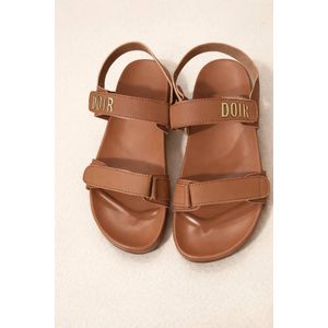 Womens flat sandles- Brown