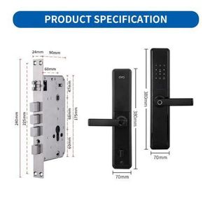 een Electronic Lock Modern Entry Door for Home Office Department