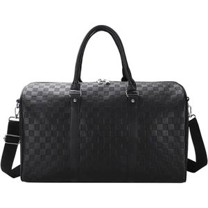 21.65 x 24 x 27 cm Medium Size Duffel Bag - Faux Leather Duffle Weekender Overnight Tote Travel Bag - Handbag Carry On Suitcase Strap - Gym, Luggage for Travel, Sports & Outdoors 