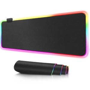 extended RGB gaming mouse pad, similar to models like the Talk Works Extra Large RGB Gaming Mousepad. 