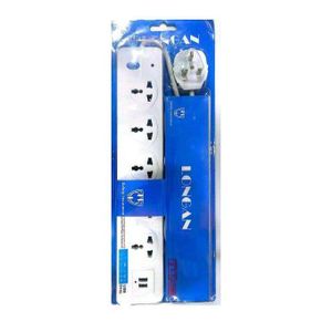 Logan Original 5 Way Heavy Duty USB Extension Cable Socket - White