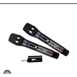  2 in 1 Dux Dual Professional Wireless Microphone With Receiver 