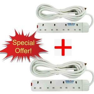 Power King Double Extensions 4 Way White