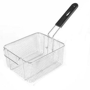 Fried Food Chicken Fish Chips Fry Basket Table Serving tray- Silver