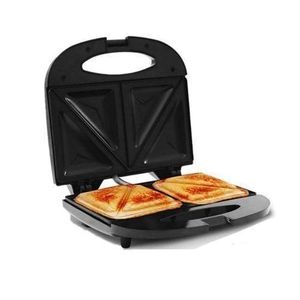 2 Slice Sandwich Maker, Waffle Plate - Black