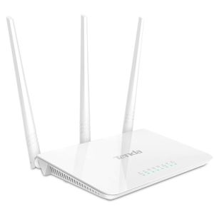 tenda F3 300Mbps Wi-Fi Router, Easy Setup, WPS Button, Parental Control, Bandwidth Control, Wi-Fi Schedule, With 3 * 5dBi High Power External Antennas (for Streaming Music, Uploading Photos, Video Chatting, Hd Video Streaming- White, N300 F3