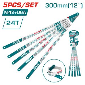 TOTAL 5Pc Bi-Metal Hacksaw Blade Set
