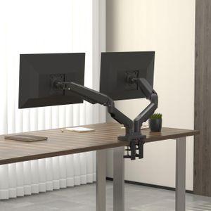 Full motion double monitor stand 