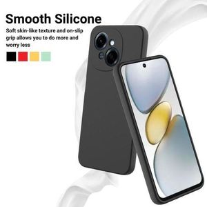 Universal Tecno Pop 9 Luxury Soft Rubber Liquid Silicone Skin Touch Feel Cover Case Black For Pop 9