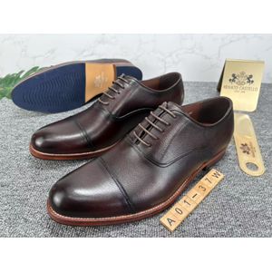 Men’s Double Monk Strap Leather Dress Shoes – Dark Brown