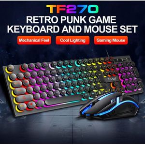  TF210 Punk Wired Keyboard and Mouse Set
