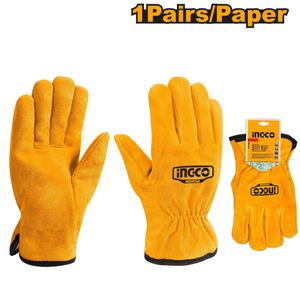 INGCO HGVC02 - Leather Gloves - Orange