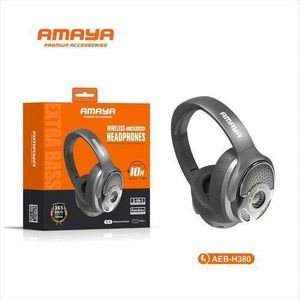 Amaya  AEB-H380 wireless speaker headset with headphones 2 in 1 ,Headphone Mode ,Speaker Mode ,Long Battery Life ,10hrs Music time ,Bluetooth Connectivity ,Intuitive Controls ,Portable Design - Black , Grey , Silver , White , Red , Blue