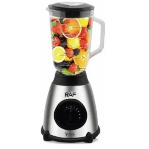 RAF 1.5 Electric Blender With Coffee Grinder - Black, Silver.