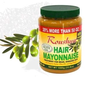 Roushun Hair Mayonnaise Treatment with Herbal Extracts and Olive Oil for weak & damaged Hair-1000g