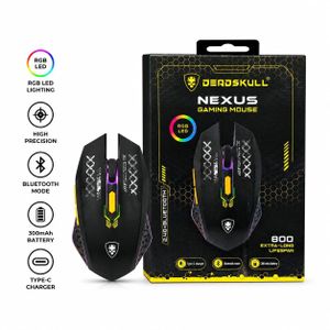 Deadskull Nexus, D 2.5G+ Bluetooth Dual-Mode Charging Model, Transparent Roller + Leather Ring - Black