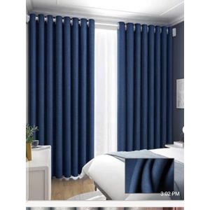 4 Metres (2pcs) A pair of dark blue for a patio sliding door and window Curtains.