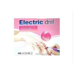 Electric Nail Drill for Acrylic Nails, Gel, Manicure/Pedicure for Salon Use with Attachments - White/Black 