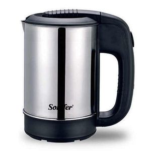 Sonifer 0.5 Litres Stainless Steel Mini Portable Electric Kettle For Travel Hotel Office And Home- Silver