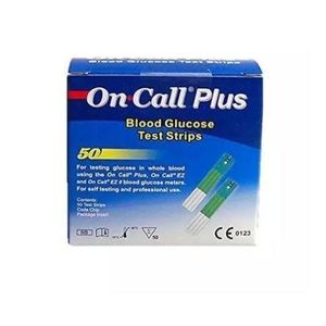 On Call Plus Glucometer Blood Glucose Test Strip - 50 Pieces