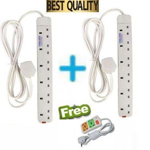 Power King 2 6 (six) Way Way Power Extension Cable - + GIFT