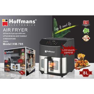 Hoffmans 8L / 8 litres Digital Electric Airfryer / Air Fryer -black