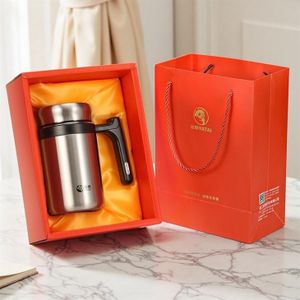 550mL Double Layer Vacuum Insulaed Water Bottle travel Mug Office Cup Gift Set
