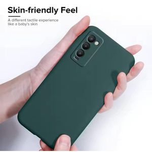 Tecno Camon 18 Premier Luxury Soft Rubber Liquid Silicone Skin Touch Feel Cover Case Black