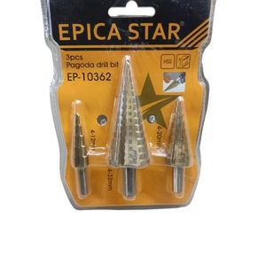Other Epica Star 3-Piece Pagoda Step Drill Bit Set (EP-10362)