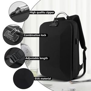 Laptop Bag  With High quality Zipper Combination Lock Adjustable Length EvaHigh quality Zipper Combination Lock Adjustable Length Eva Material - Black  Material - Black 