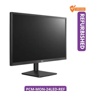 Universal 24-Inch LED Monitor Full HD Display HDMI/VGA/DisplayPort for Desktop Computers - Refurbished