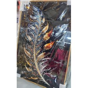 Feather art portrait