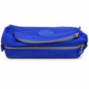 Large Capacity Double-Zip Pencil Case – Durable School & Office Storage Pouch (Blue)  Boy's pencil bag gift idea Durable