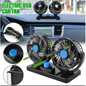 Osilating Car USB Double Fan With Strong Wind
