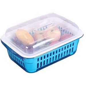 Double Layer Fruit Plate, Vegetable Basket, Kitchen Storage, Drainer-Multicolor