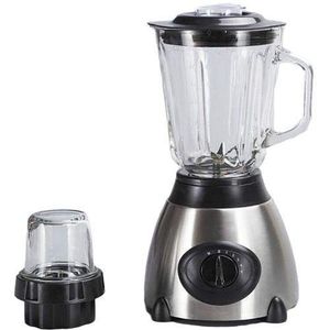 1.5L Stainless Steel Base Glass Jar Blender - Silver