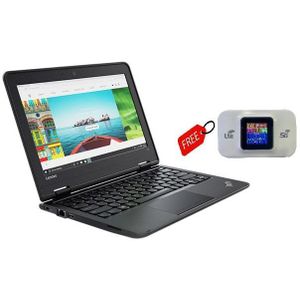 Lenovo Refurbished ThinkPad 11e 8GBRAM 128GB SSD 11.6" Plus Free Unlcoked Simcard Internet MIFI-Black (Grade A