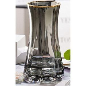 Elegant Fluted Glass Flower Vase