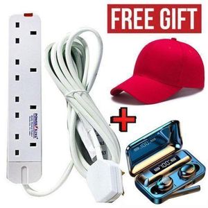 sweet home 4 WAY POWER EXTENSION WITH LONG CABLE+FREE CAP+F9 BLUETOOTH EARBUDS