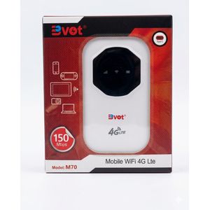 BVOT M70 Mobile WiFi 4G LTE hotspot router with a 150Mbps download speed.