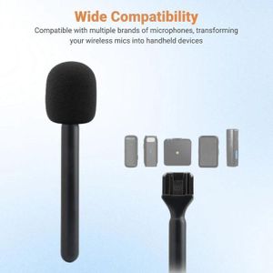 Adaptor Microphone Handle Mount with Windshield Foam