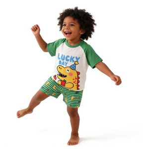 Baby Boy Clothes 1-3 Years 2Pcs Set Summer Shorts + T-Shirt Outfit Toddler Cartoon Tops Breathable Soft Children Casual Wear Newborn Kids Clothing
