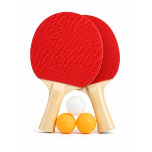 Professional Jie Ling Table Tennis Racket Set with Dual Paddles Three Balls Portable Training Kit